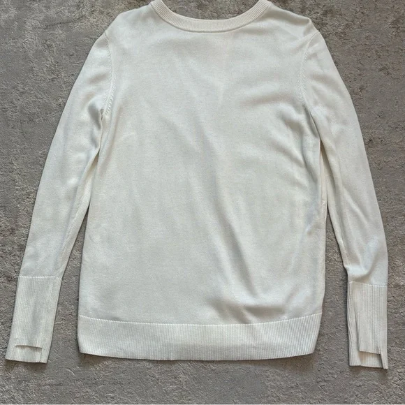 Lululemon Still At Ease Cashlu Knit Pullover Sweater in Angel Wing Cream Size 6 - Picture 7 of 13